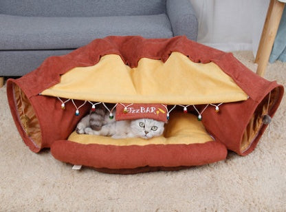 🐾 Pet Cat Tunnel – Collapsible Interactive Play Toy for Cats, Kittens, Rabbits & Ferrets