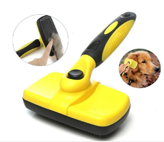 Pet Self-Cleaning Slicker Brush – Grooming Tool for Cats & Dogs