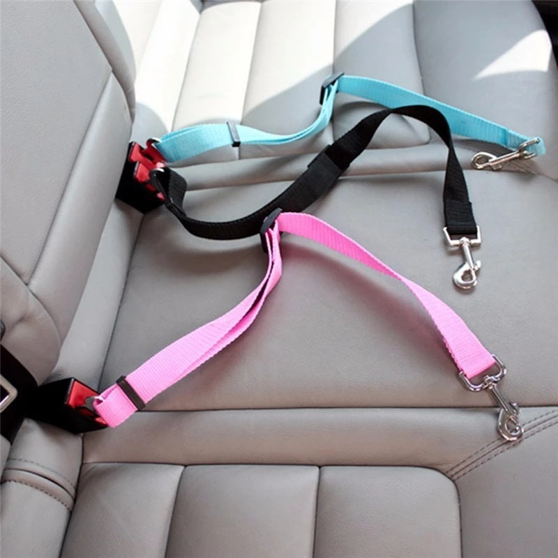 π Adjustable Pet Car Seat Belt β Dog & Cat Safety Harness Lead Clip πΆπ±