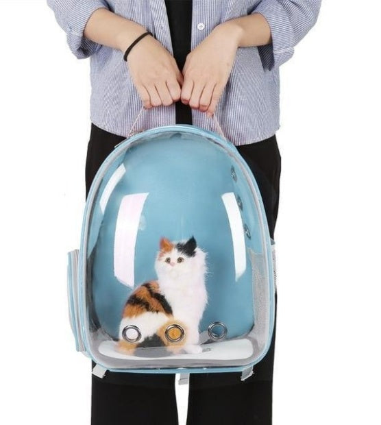 🐱 Transparent Cat Carrier Bag – Full-View Pet Space Backpack for Cats & Small Dogs
