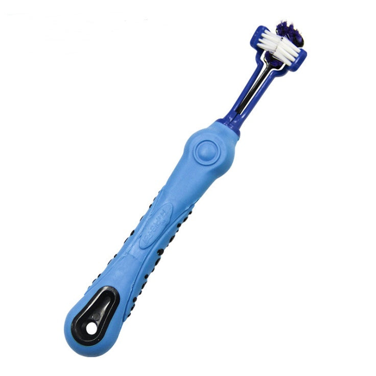 🦷 Three-Sided Pet Toothbrush – Dog Teeth Cleaning for Tartar & Bad Breath 🐶🐱