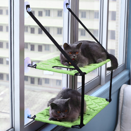 Cat Window Hammock Bed – Space-Saving Resting Seat & Sunbathing Perch for Indoor Cats