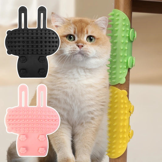 Cat Hair Removal Massage Comb – Self-Cleaning Wall Scratcher & Grooming Brush for Cats & Dogs