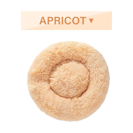 Milipet Calming Donut Pet Bed - Ultra-Soft Long Plush Cushion