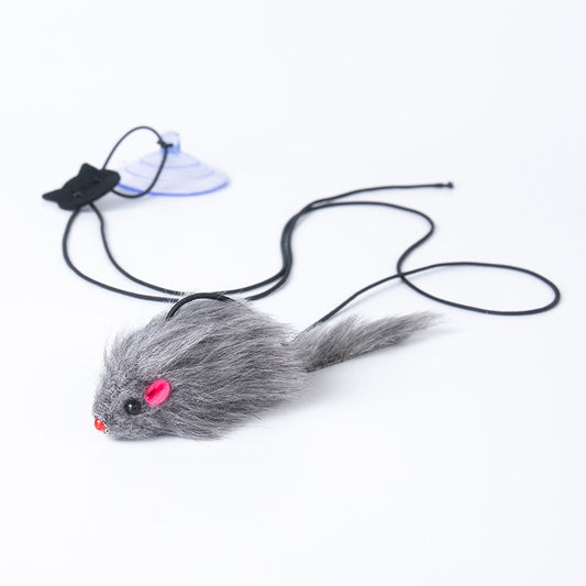 Interactive Hanging Cat Feather Toy – Retractable Indoor Teaser for Cats & Kittens