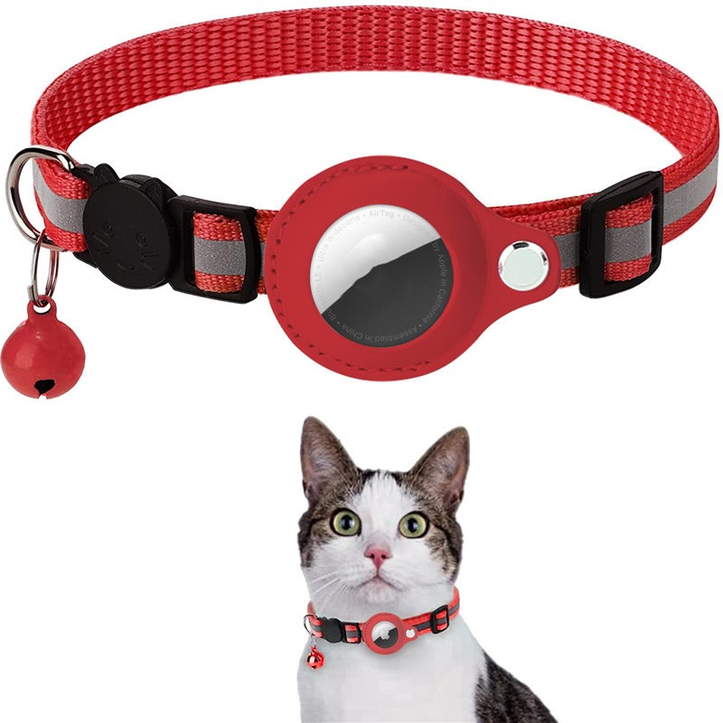 Milipet Reflective AirTag Pet Collar - Adjustable Safety Bell