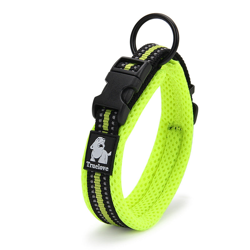 Milipet Reflective Padded Dog Collar - Breathable Mesh Comfort