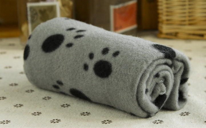 Milipet Paw Print Fleece Blanket - Soft Double-Sided Sleep Mat