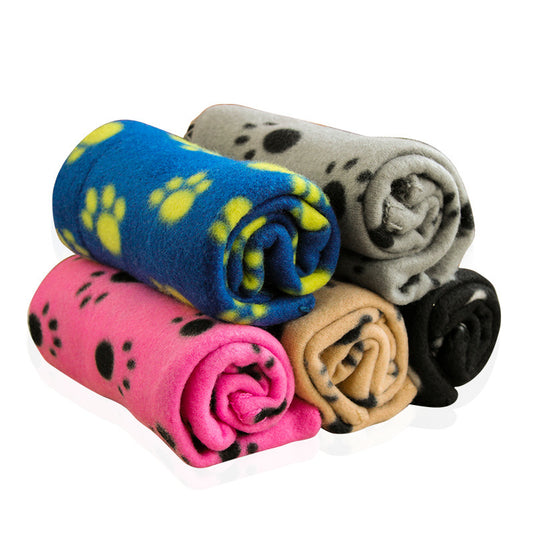Milipet Paw Print Fleece Blanket - Soft Double-Sided Sleep Mat
