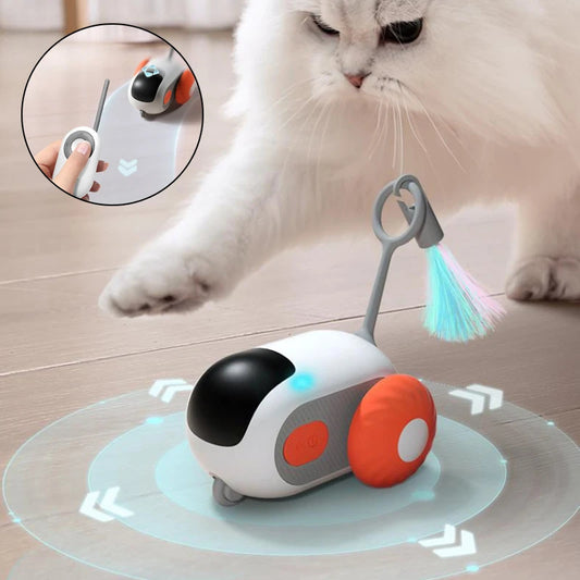 🚗 Smart Cat Car Toy – USB Rechargeable Interactive Toy for Cats & Small Dogs 🐱🐶