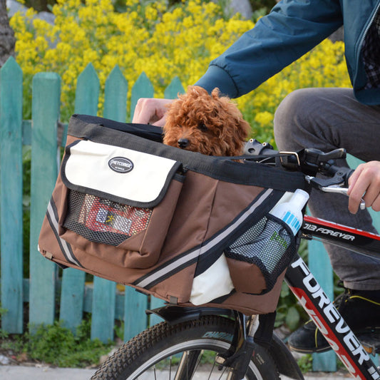 🚲 Pet Bicycle Carrier – Removable Bike Basket for Small Dogs & Cats 🐶🐱