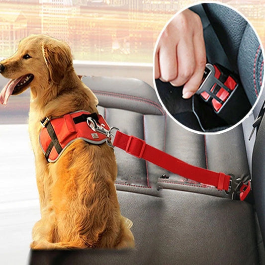 🚗 Adjustable Pet Car Seat Belt – Dog & Cat Safety Harness Lead Clip 🐶🐱