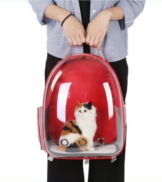 🐱 Transparent Cat Carrier Bag – Full-View Pet Space Backpack for Cats & Small Dogs