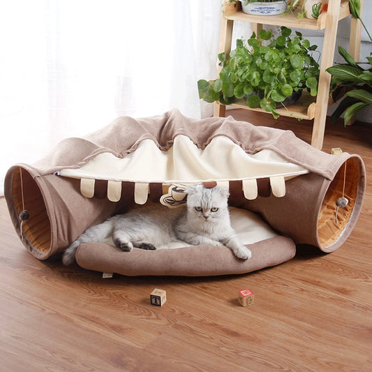 🐾 Pet Cat Tunnel – Collapsible Interactive Play Toy for Cats, Kittens, Rabbits & Ferrets
