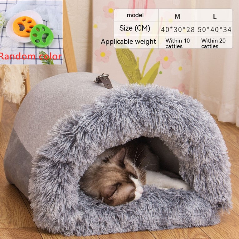 Milipet Portable Plush Pet Nest - Moisture-Proof Warm Indoor Bed