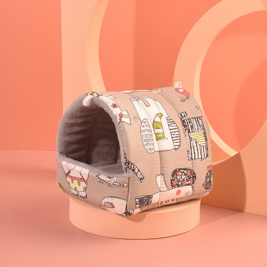 Milipet Plush Hamster Nest - Soft Crystal Velvet Small Animal Bed