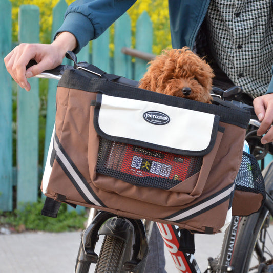 🚲 Pet Bicycle Carrier – Removable Bike Basket for Small Dogs & Cats 🐶🐱