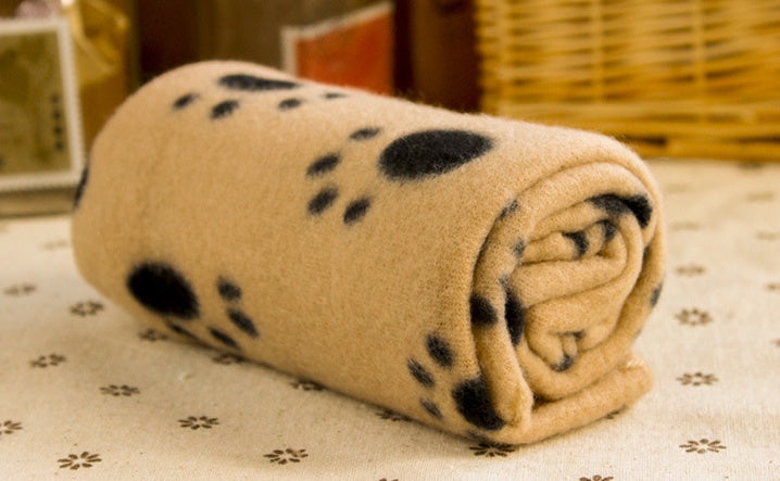Milipet Paw Print Fleece Blanket - Soft Double-Sided Sleep Mat