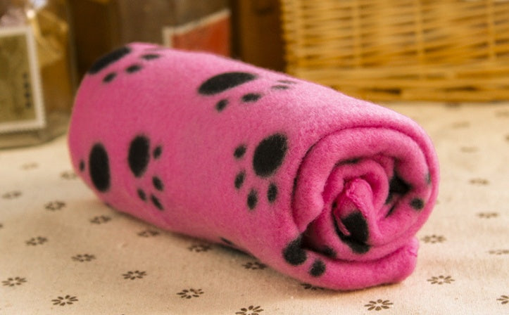 Milipet Paw Print Fleece Blanket - Soft Double-Sided Sleep Mat