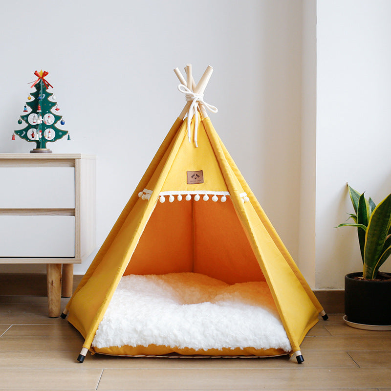 Milipet Canvas Pet Tent - Breathable Four-Season Indoor Dog House