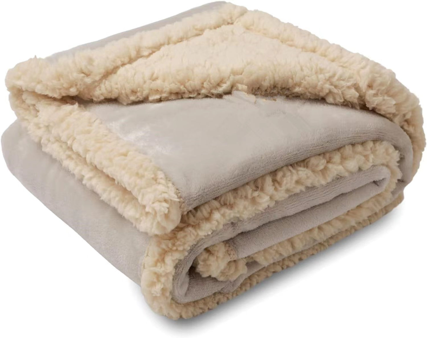 Milipet Waterproof Sherpa Blanket - Reversible Flannel Pet Throw