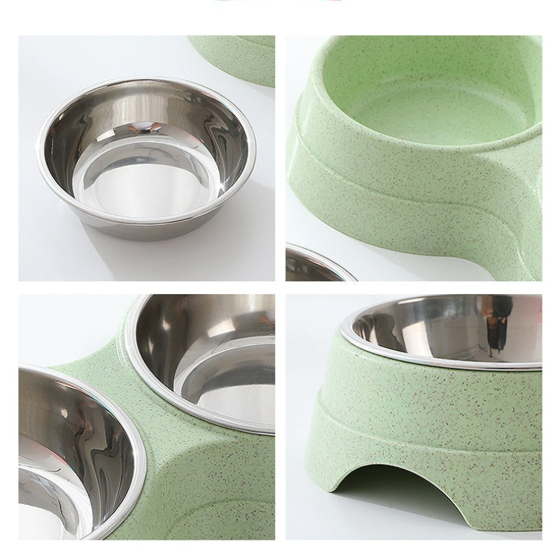 🥣 Double Pet Bowls – Stainless Steel Food & Water Feeder for Dogs, Cats & Puppies 🐾