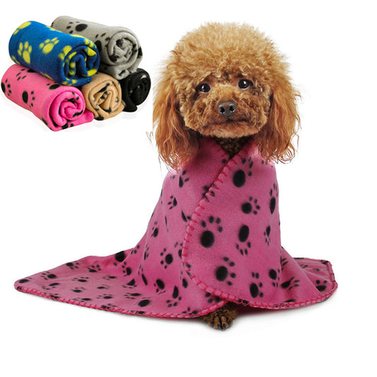 Milipet Paw Print Fleece Blanket - Soft Double-Sided Sleep Mat