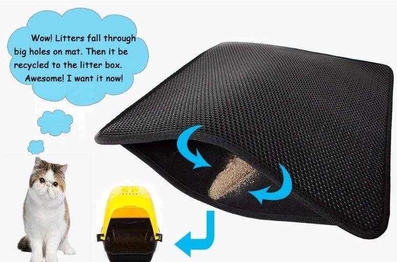 Milipet Double-Layer Cat Litter Mat - Waterproof Honeycomb Design