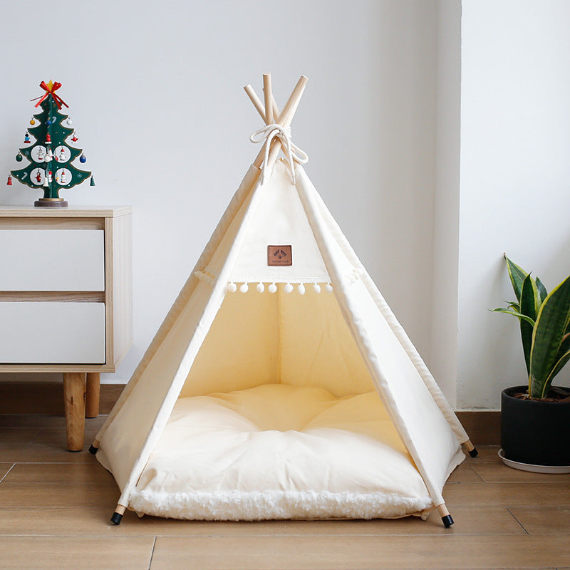 Milipet Canvas Pet Tent - Breathable Four-Season Indoor Dog House