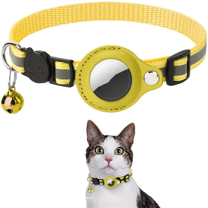 Milipet Reflective AirTag Pet Collar - Adjustable Safety Bell
