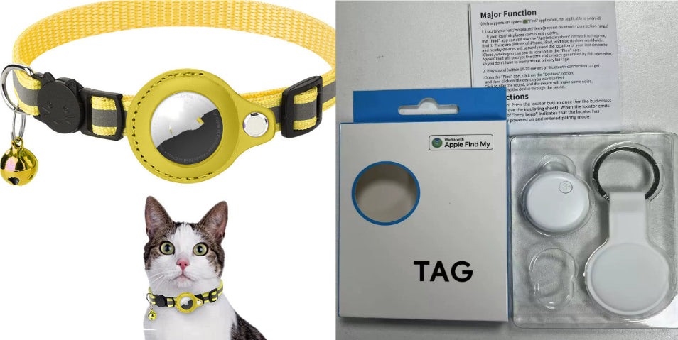Milipet Reflective AirTag Pet Collar - Waterproof Nylon Protection