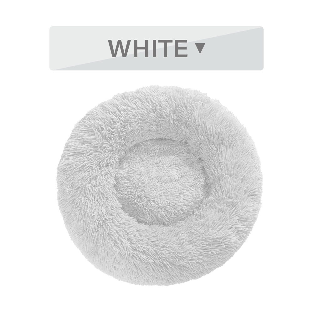 Milipet Calming Donut Pet Bed - Ultra-Soft Long Plush Cushion