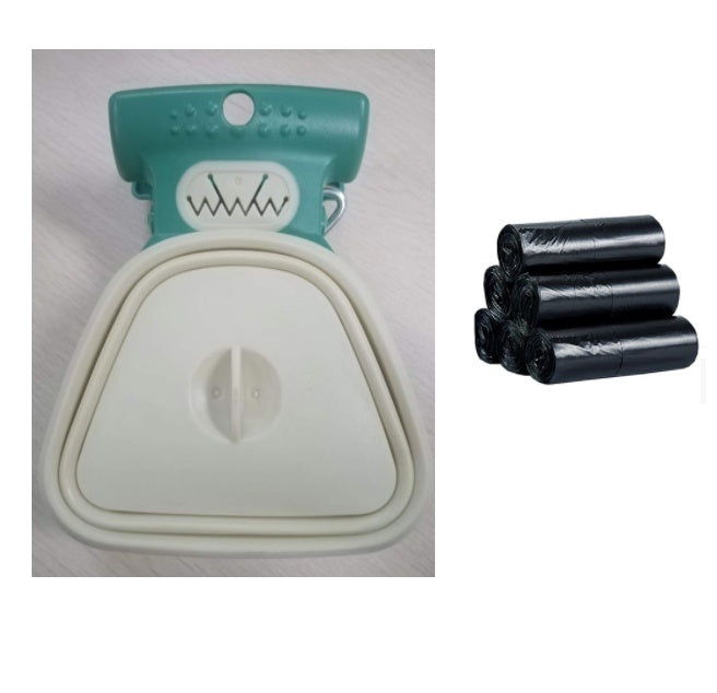 💩 Pet Dog Poop Bag Dispenser with Foldable Poop Scoop – Travel Cleaning Tool 🐶