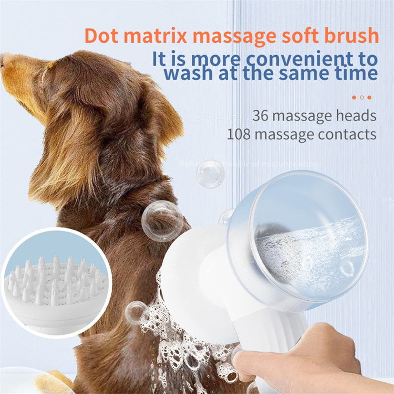 ⚡ Automatic Foaming Pet Bath Brush – Electric Dog & Cat Grooming Massage Brush with Soap Dispenser 🐾