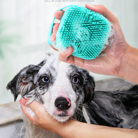 🐾 Pet Silicone Massage Bath Brush – Gentle Grooming & Bathing Tool for Dogs & Cats 🐶🐱