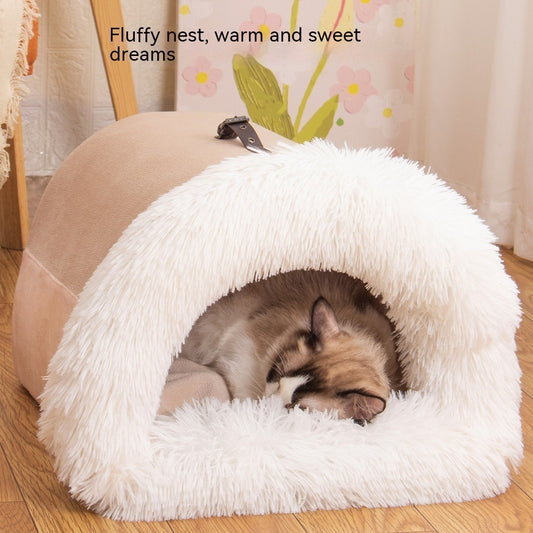 Milipet Portable Plush Pet Nest - Moisture-Proof Warm Indoor Bed