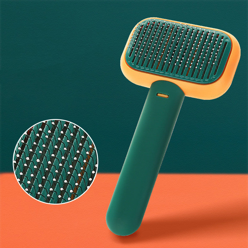🐾 Pet Hair Brush – Stainless Steel Grooming & Massage Comb for Cats & Dogs 🐶🐱