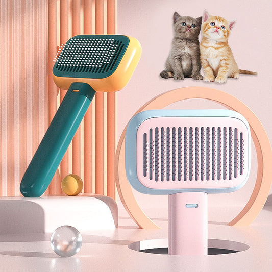 🐾 Pet Hair Brush – Stainless Steel Grooming & Massage Comb for Cats & Dogs 🐶🐱
