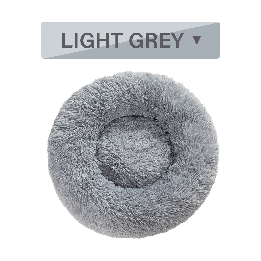 Milipet Calming Donut Pet Bed - Ultra-Soft Long Plush Cushion