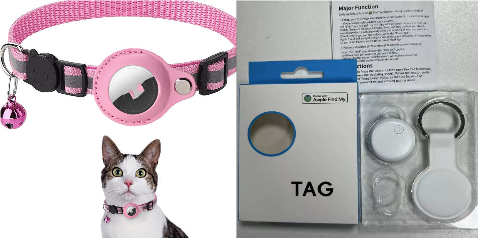 Milipet Reflective AirTag Pet Collar - Waterproof Nylon Protection