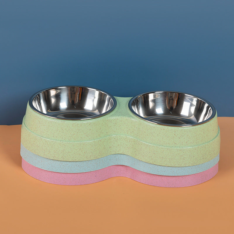 🥣 Double Pet Bowls – Stainless Steel Food & Water Feeder for Dogs, Cats & Puppies 🐾