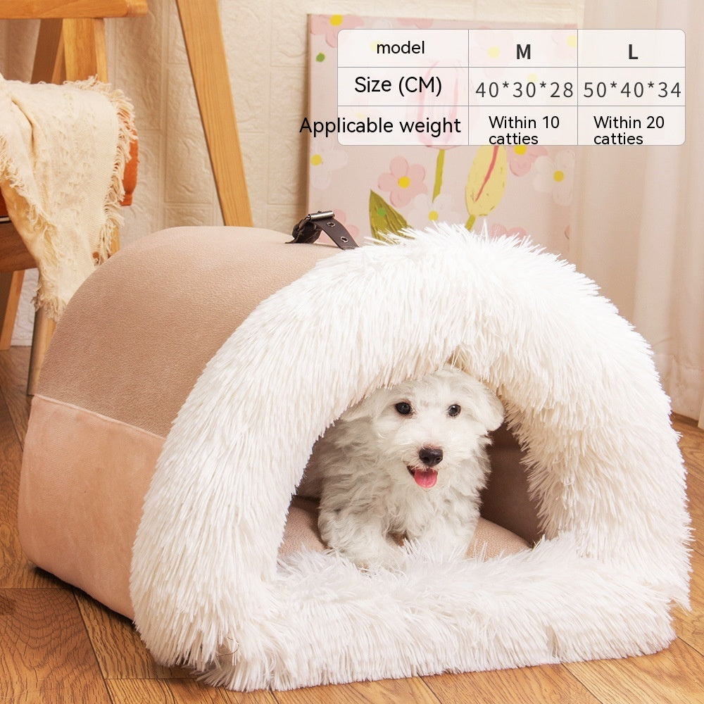 Milipet Portable Plush Pet Nest - Moisture-Proof Warm Indoor Bed