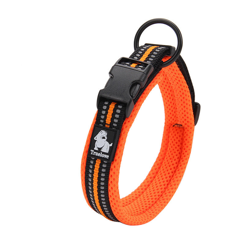 Milipet Reflective Padded Dog Collar - Breathable Mesh Comfort