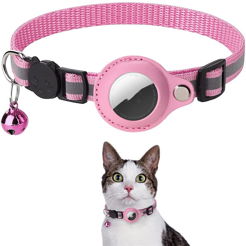 Milipet Reflective AirTag Pet Collar - Adjustable Safety Bell