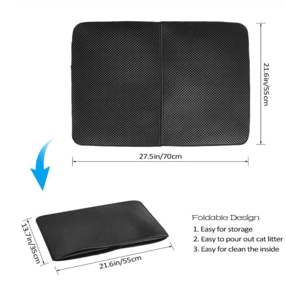 Milipet Double-Layer Cat Litter Mat - Waterproof Honeycomb Design