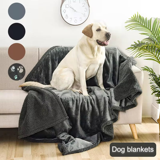 Milipet Waterproof Sherpa Blanket - Reversible Flannel Pet Throw