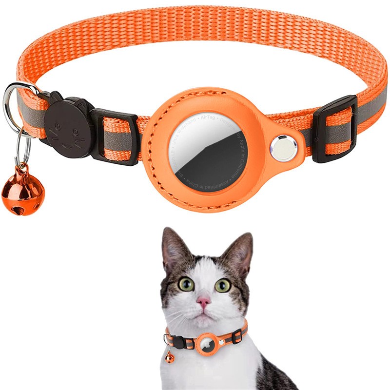 Milipet Reflective AirTag Pet Collar - Adjustable Safety Bell