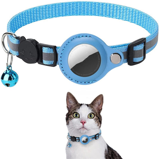 Milipet Reflective AirTag Pet Collar - Adjustable Safety Bell