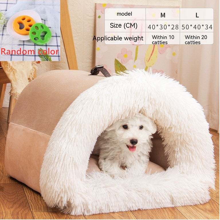 Milipet Portable Plush Pet Nest - Moisture-Proof Warm Indoor Bed