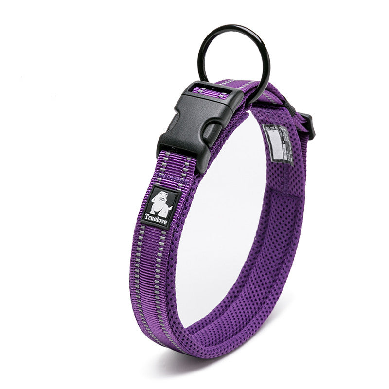 Milipet Reflective Padded Dog Collar - Breathable Mesh Comfort